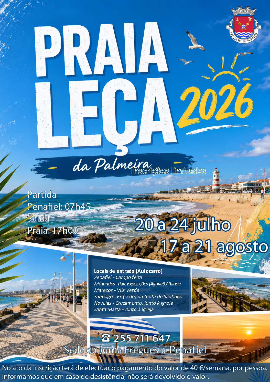 Praia 2026 - Venha à praia connosco.