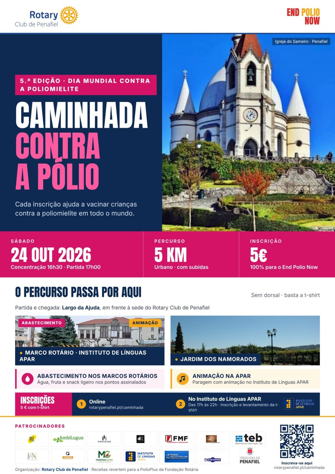 Caminhada solidária para dar o passo final rumo à erradicação da poliomielite no mundo!